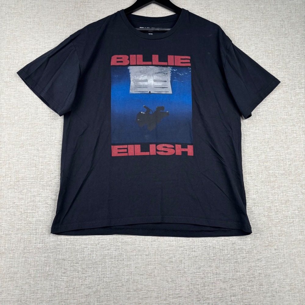 Billie Eilish Hit Me Hard and Soft Album Cover Graphic T-Shirt Black XXL